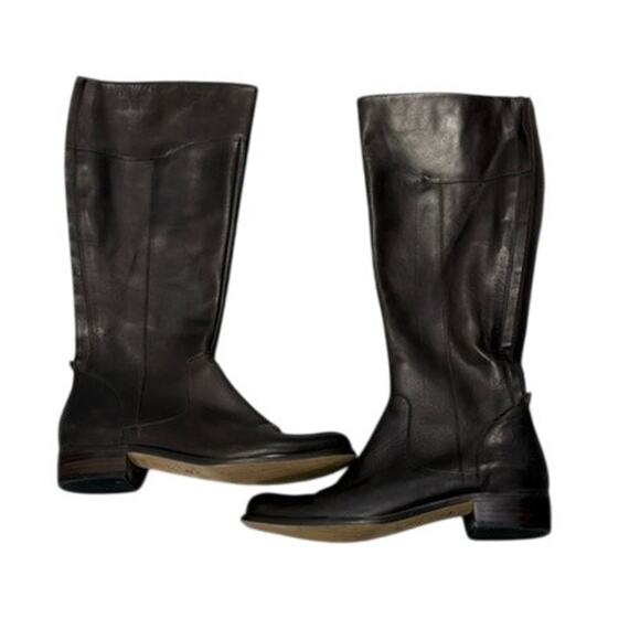 Corso Como Brown Leather Tall Riding Boots Size 9.5